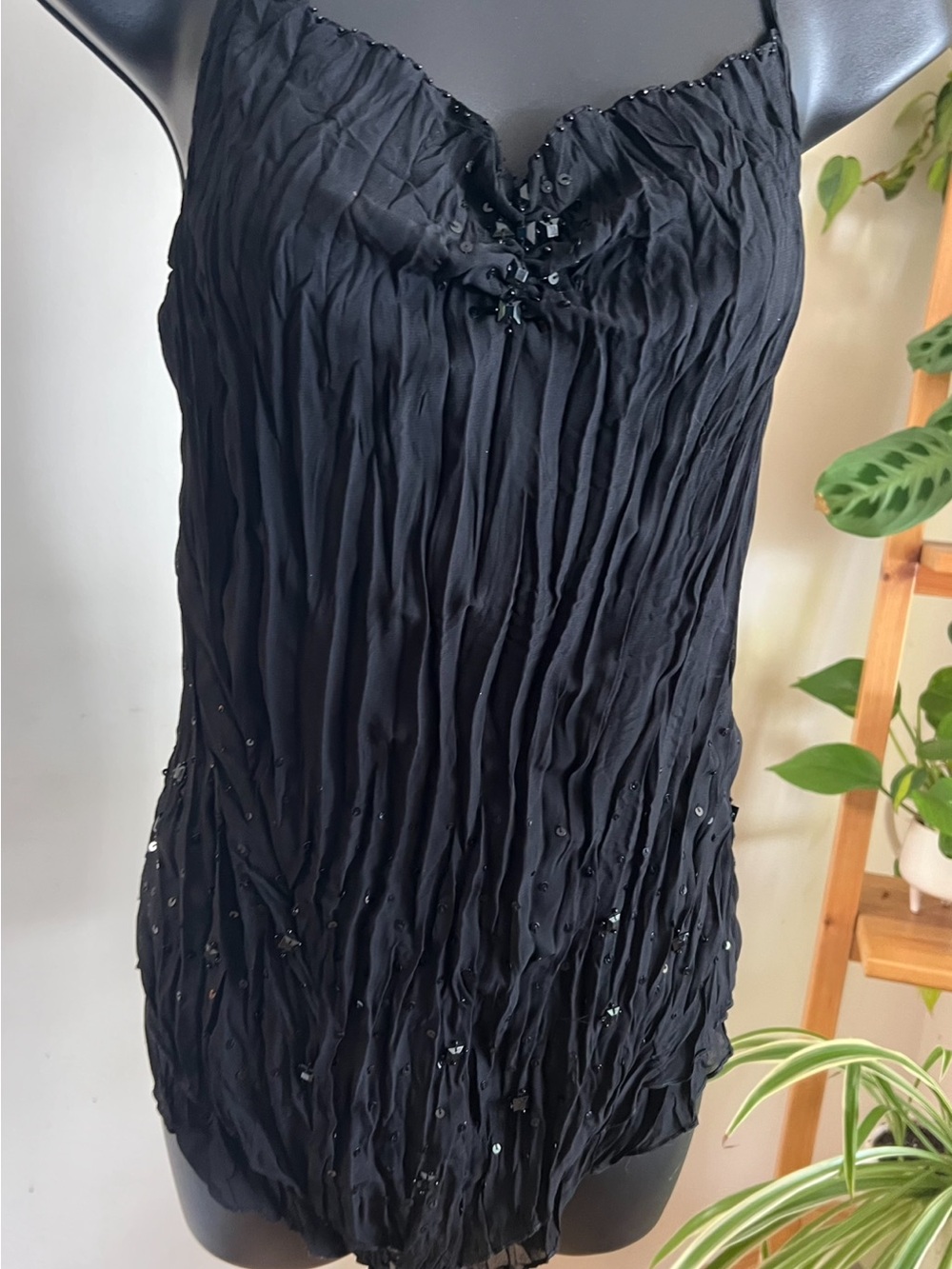 Vintage crinkled camisole y2k style top